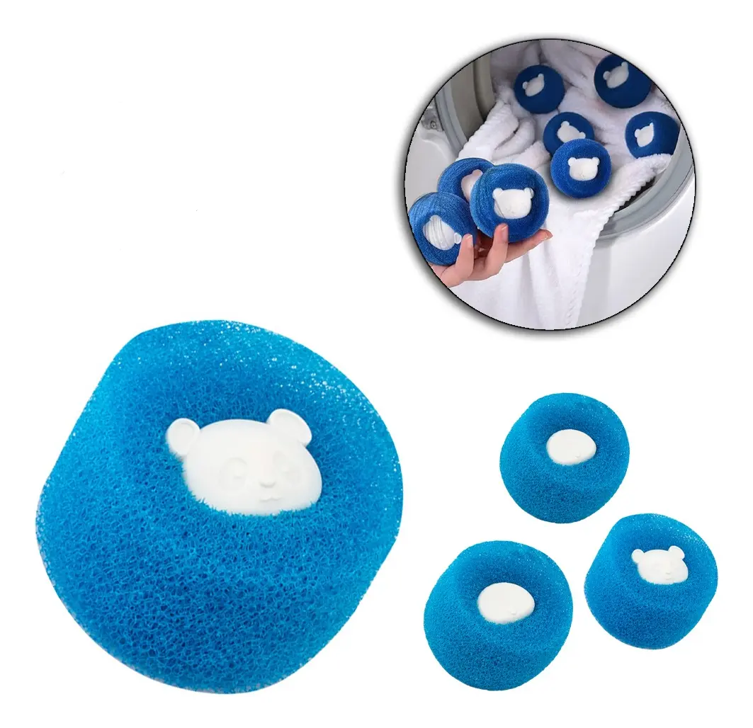 Kit 4 Removedor De Pelos Pet Para Máquina De Lavar Roupas Azul/laranja - 1