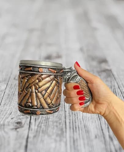 Caneca Revólver Bala Atirador - Resina - Inox Bar - 1