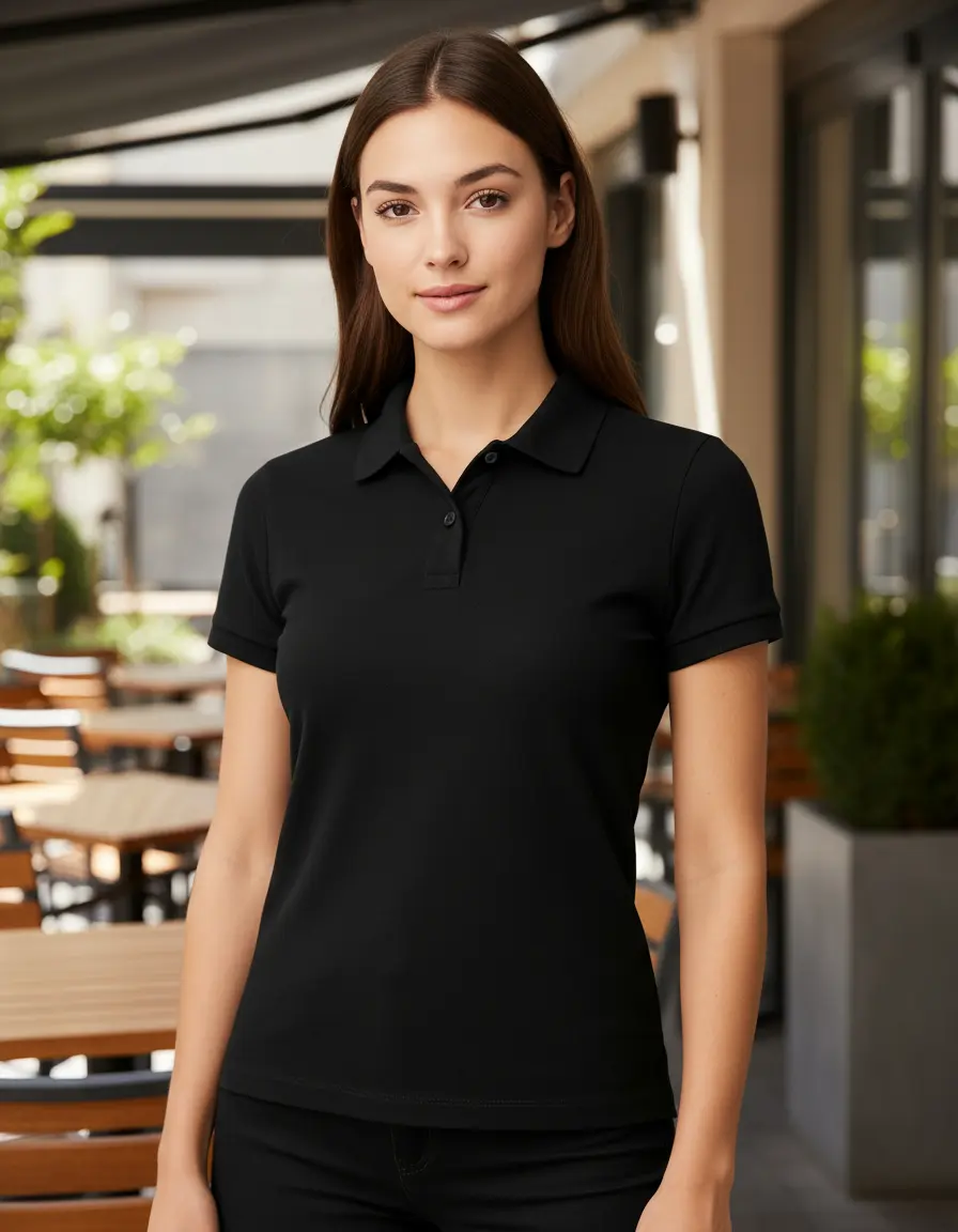 Blusa Polo Feminina Malwee Preto Tam M - 1