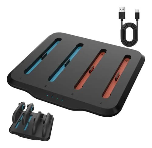 Base Dock Carregador Rápido Para Nintendo Switch 2 Joycon - 1